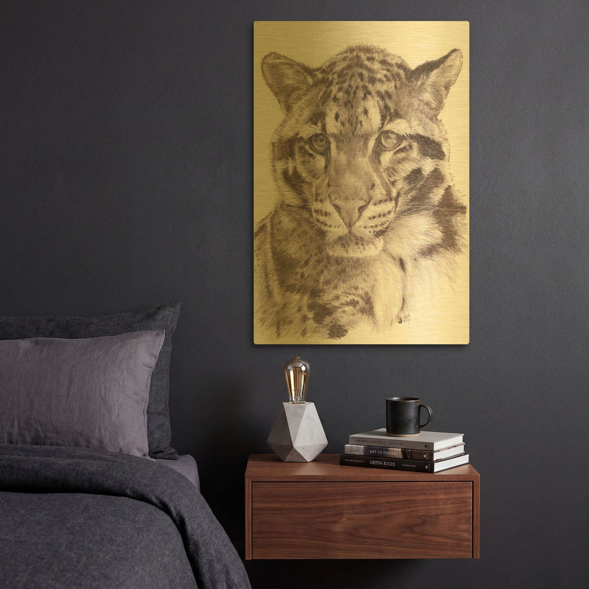 'Bold' By Barbara Keith Gold Metal Wall Art