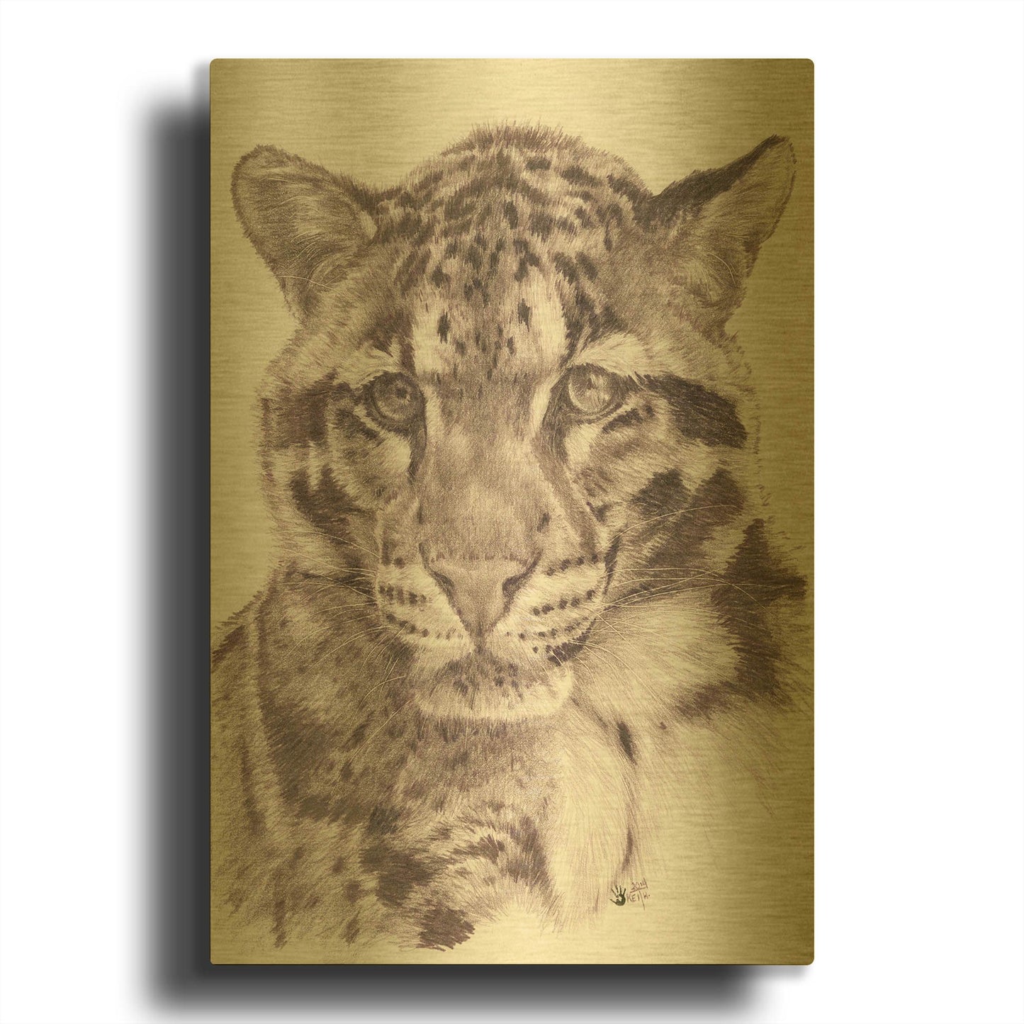 'Bold' By Barbara Keith Gold Metal Wall Art