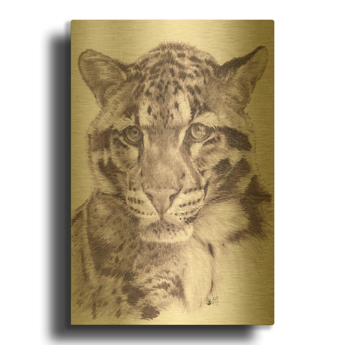 'Bold' By Barbara Keith Gold Metal Wall Art
