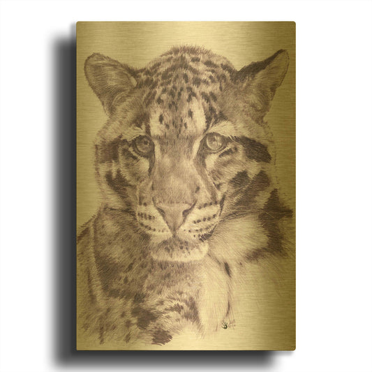 'Bold' By Barbara Keith Gold Metal Wall Art
