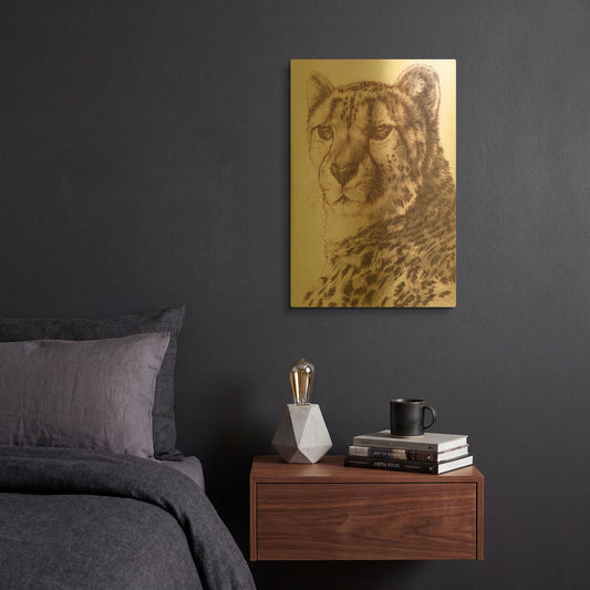 'Haste' By Barbara Keith Gold Metal Wall Art