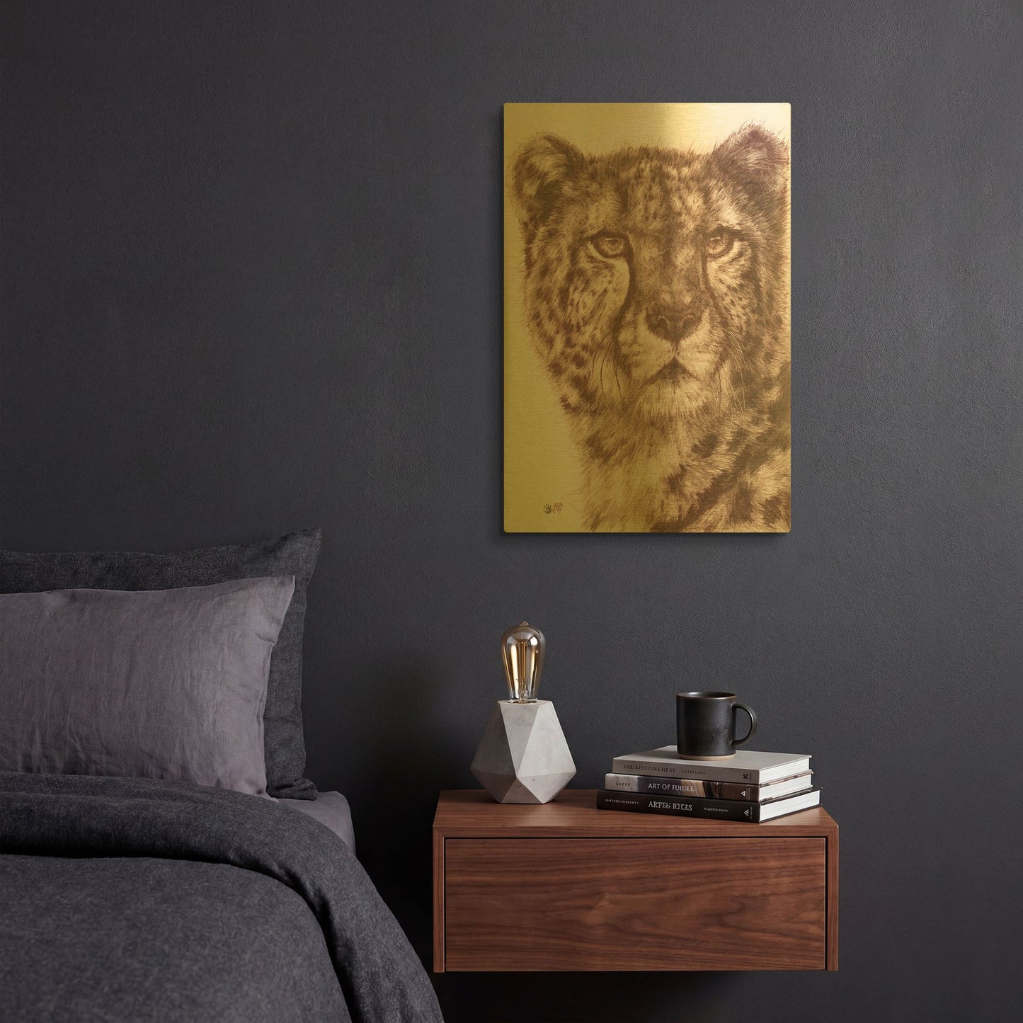 'Hustle' By Barbara Keith Gold Metal Wall Art