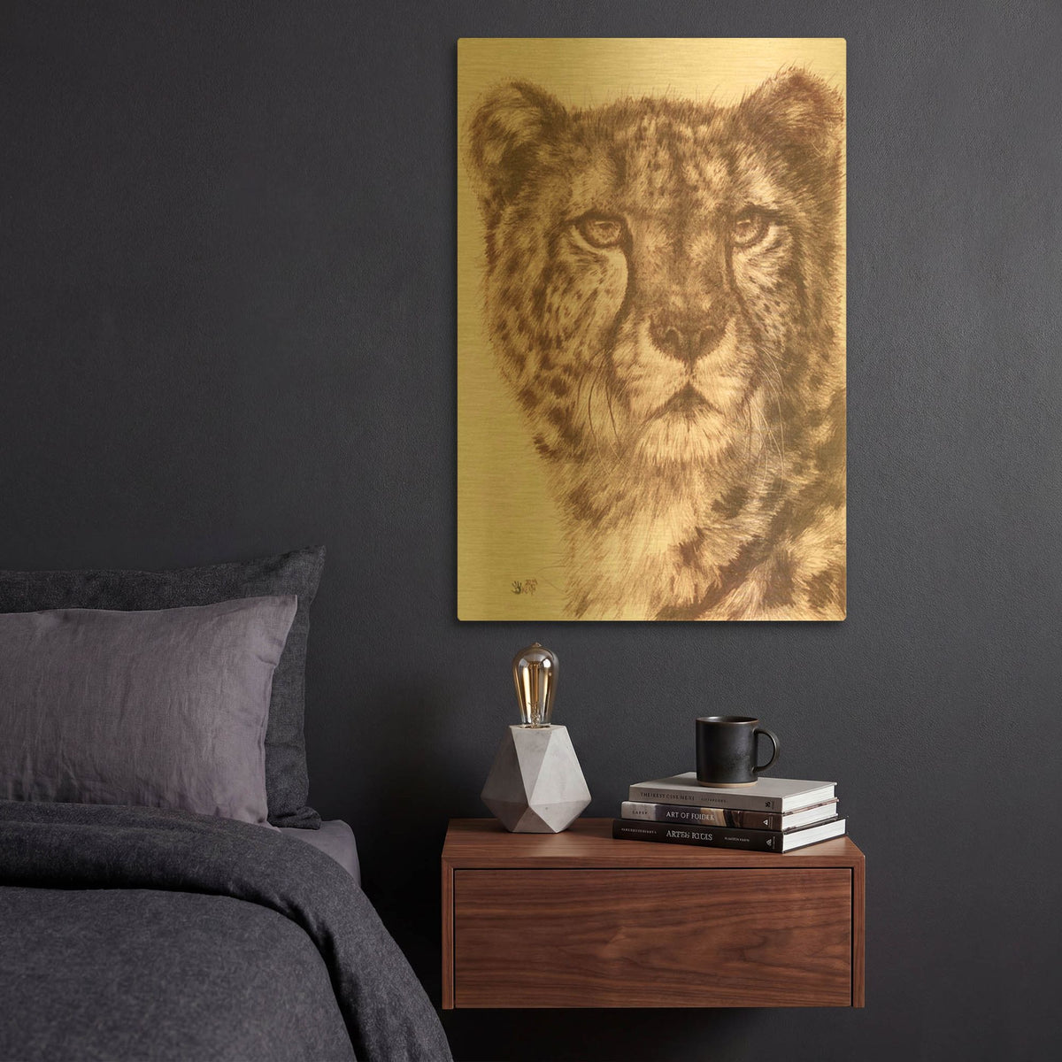 'Hustle' By Barbara Keith Gold Metal Wall Art