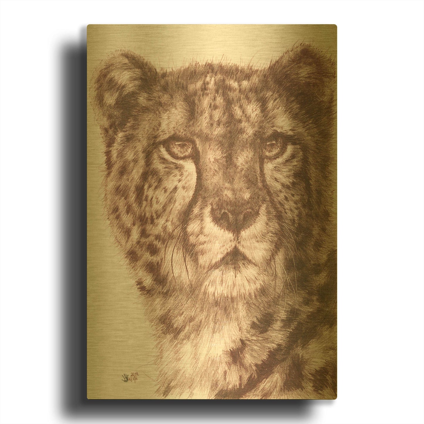 'Hustle' By Barbara Keith Gold Metal Wall Art
