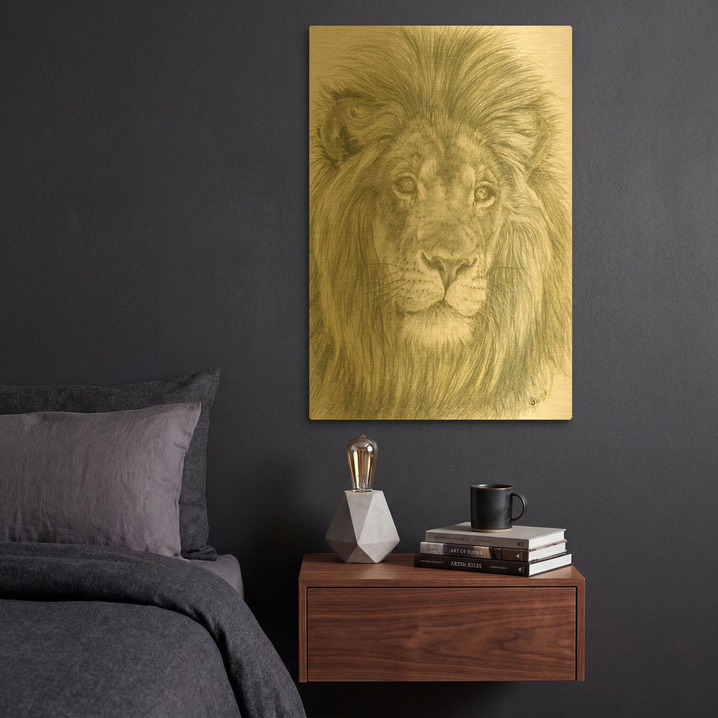 'Lush' By Barbara Keith Gold Metal Wall Art