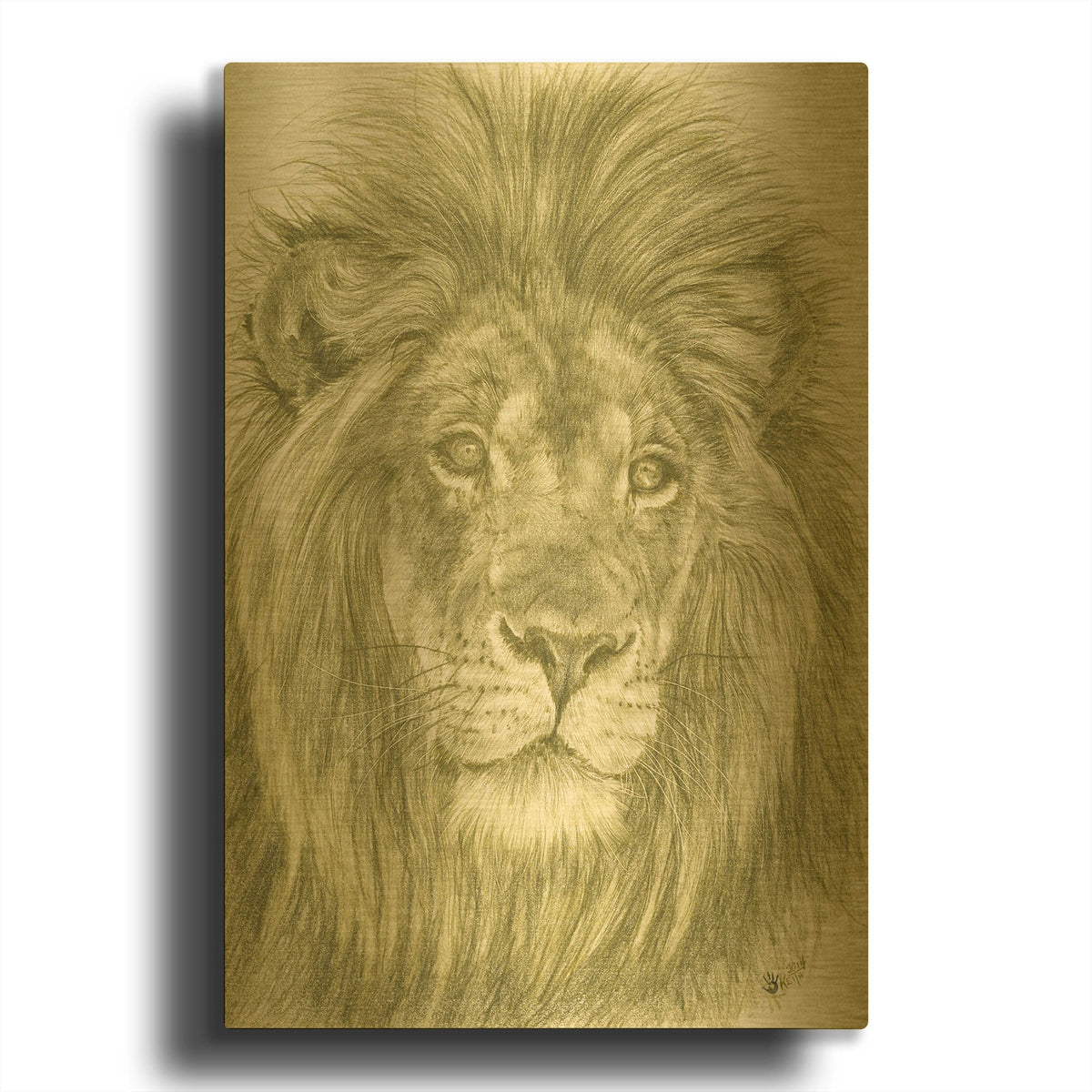 'Lush' By Barbara Keith Gold Metal Wall Art