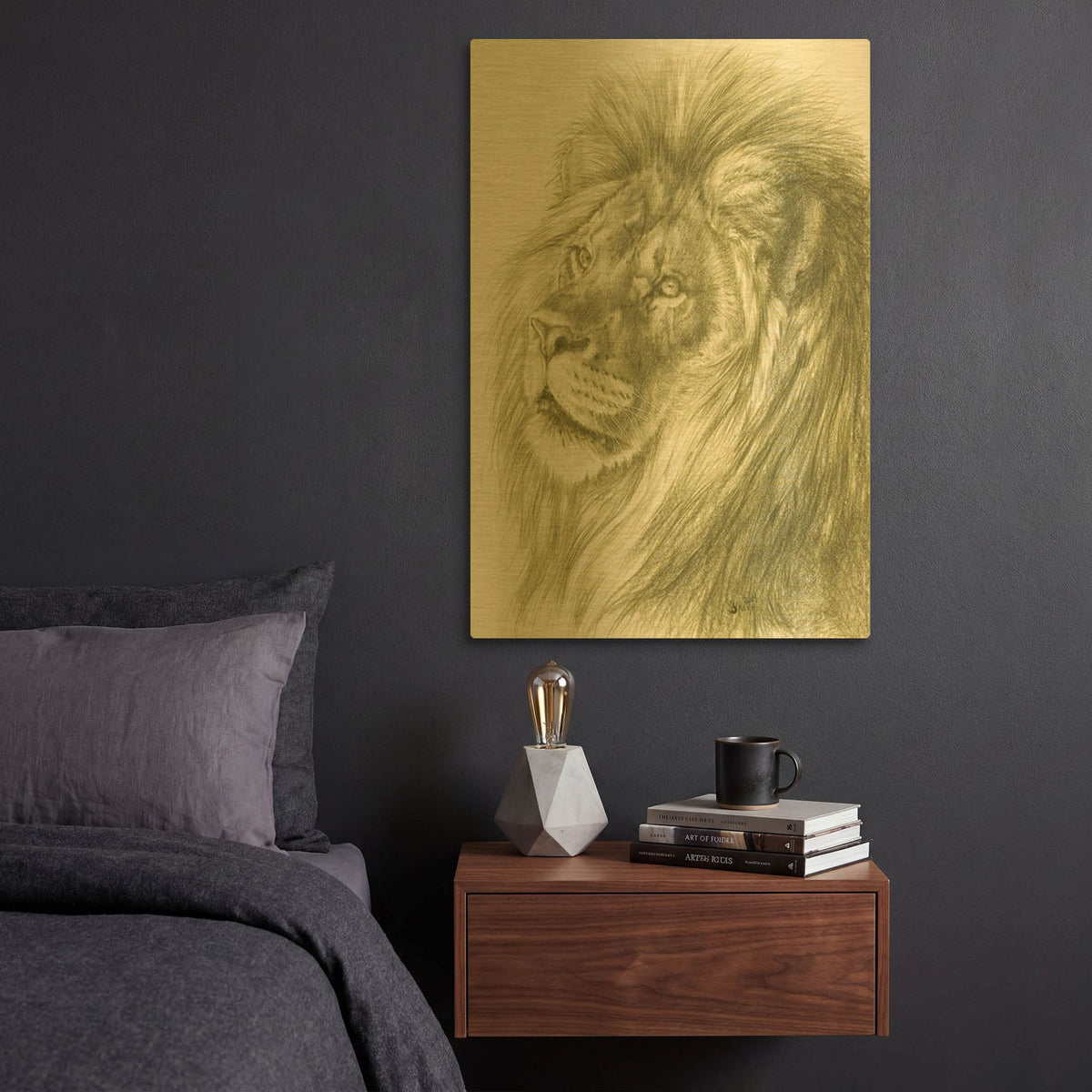'Luxurient' By Barbara Keith Gold Metal Wall Art