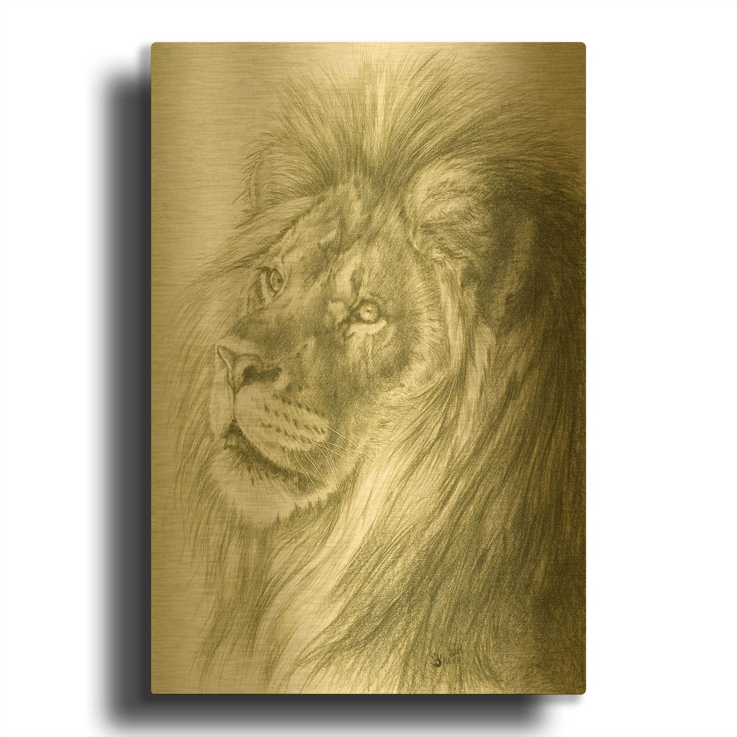 'Luxurient' By Barbara Keith Gold Metal Wall Art