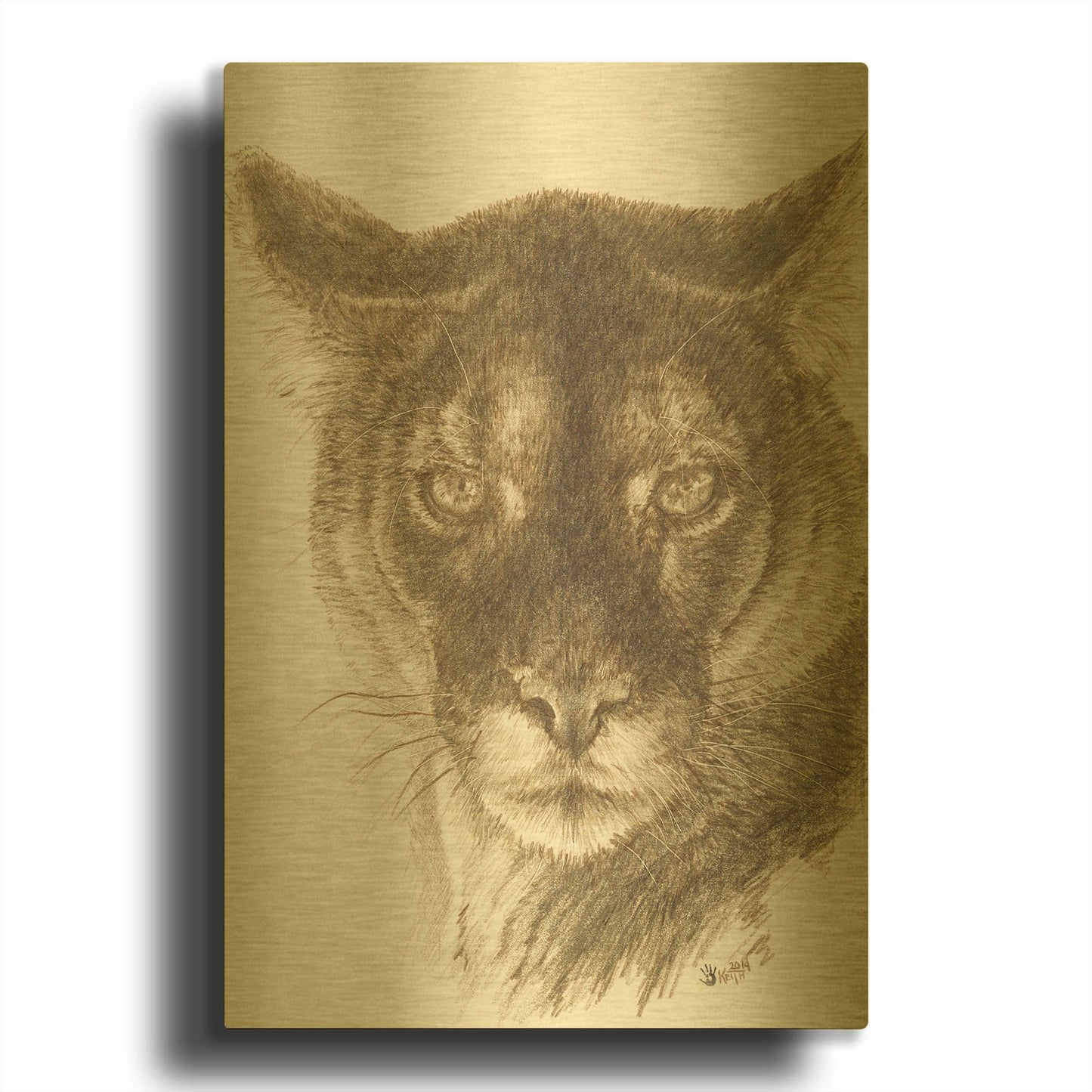 'Malcontent' By Barbara Keith Gold Metal Wall Art