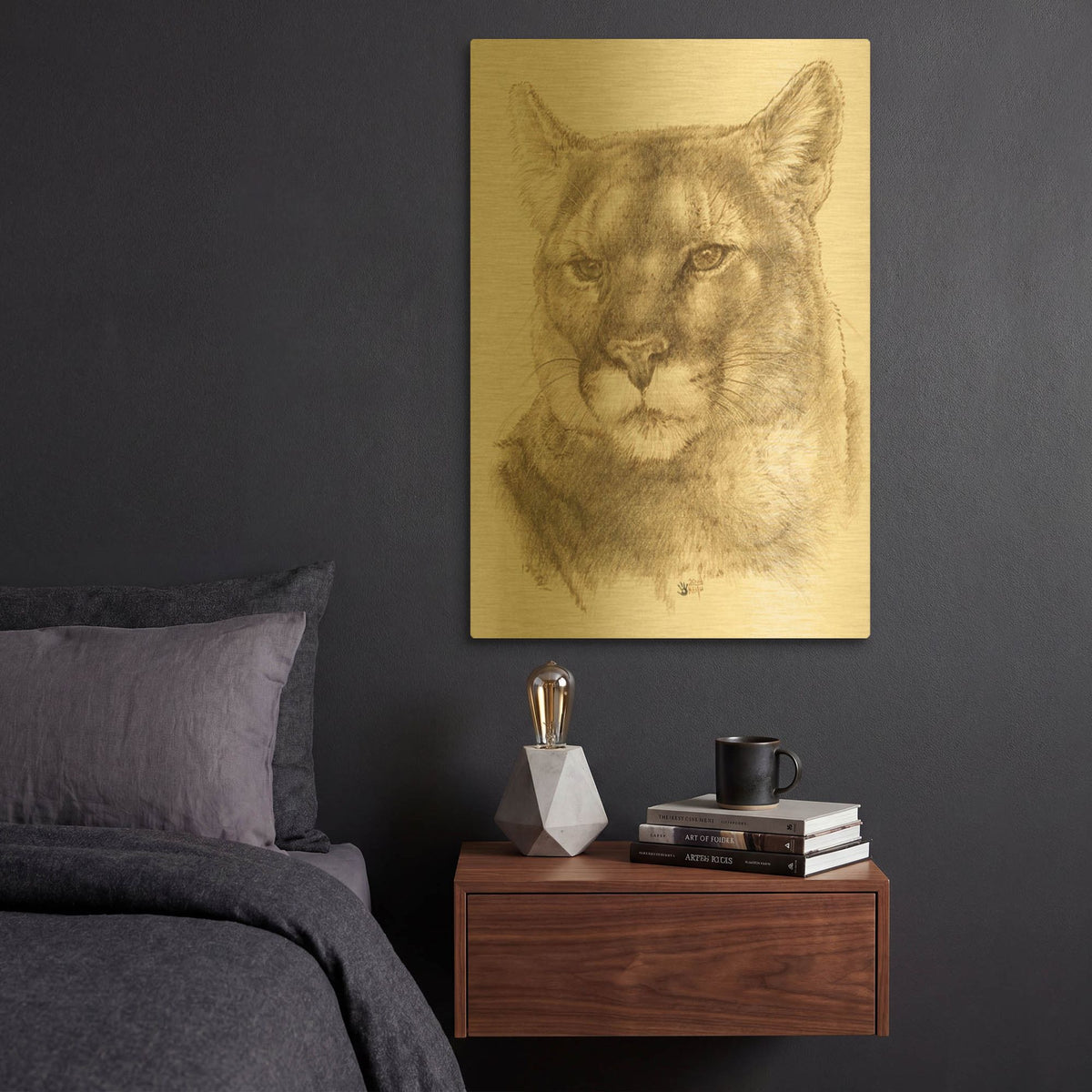 'Maverick' By Barbara Keith Gold Metal Wall Art