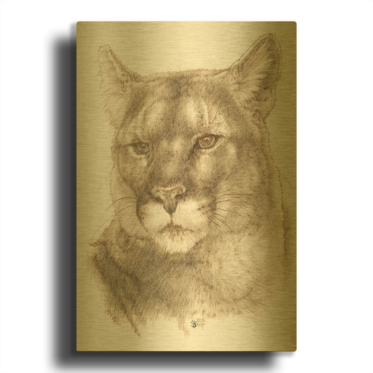 'Maverick' By Barbara Keith Gold Metal Wall Art