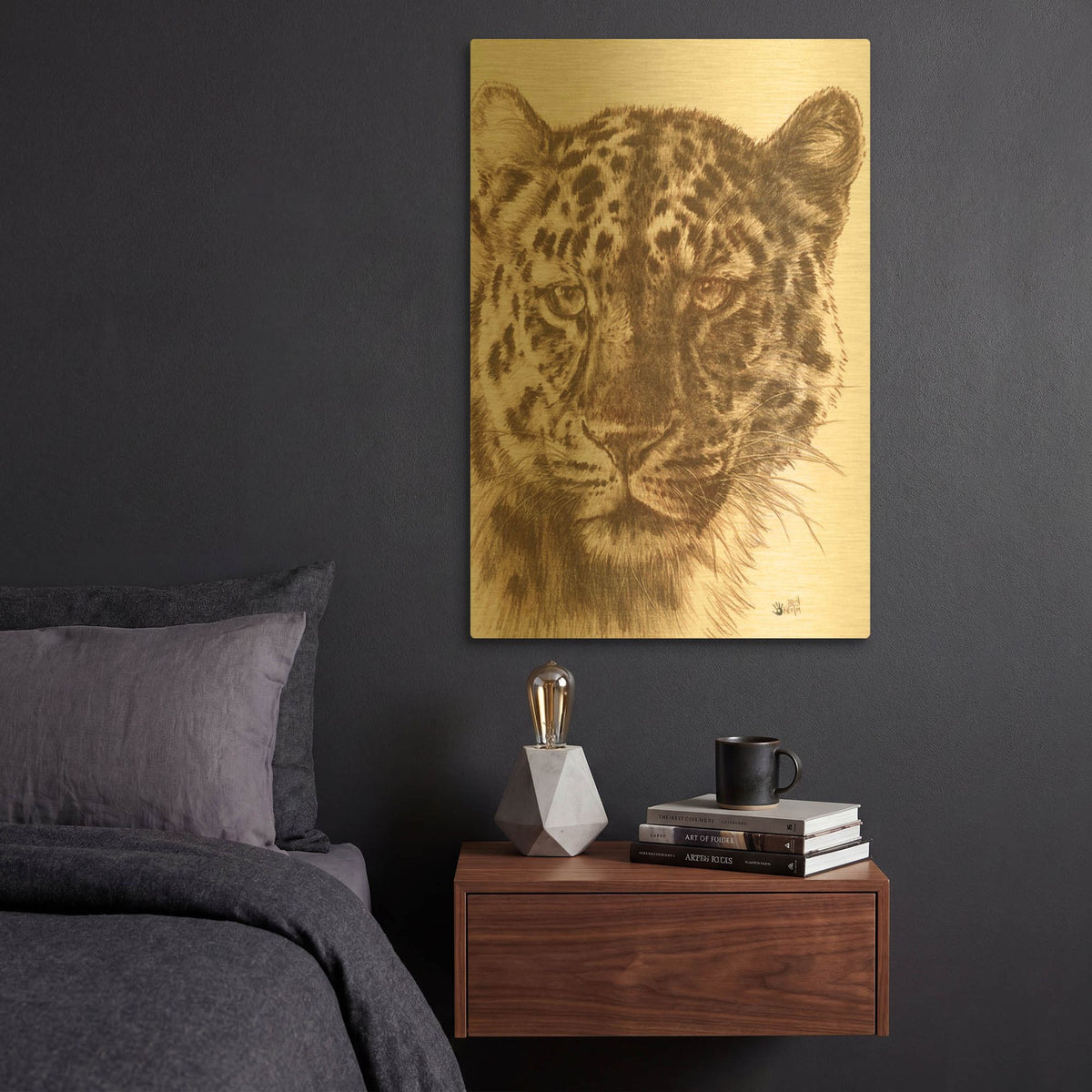 'Powerful' By Barbara Keith Gold Metal Wall Art