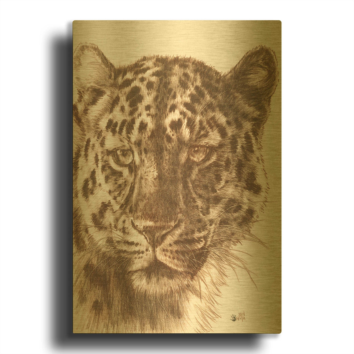 'Powerful' By Barbara Keith Gold Metal Wall Art