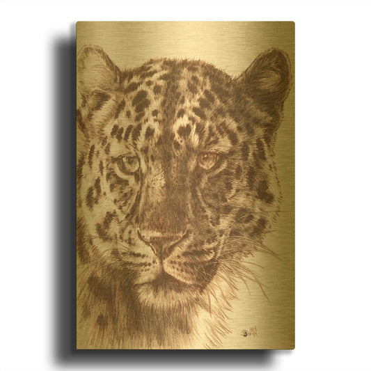 'Powerful' By Barbara Keith Gold Metal Wall Art