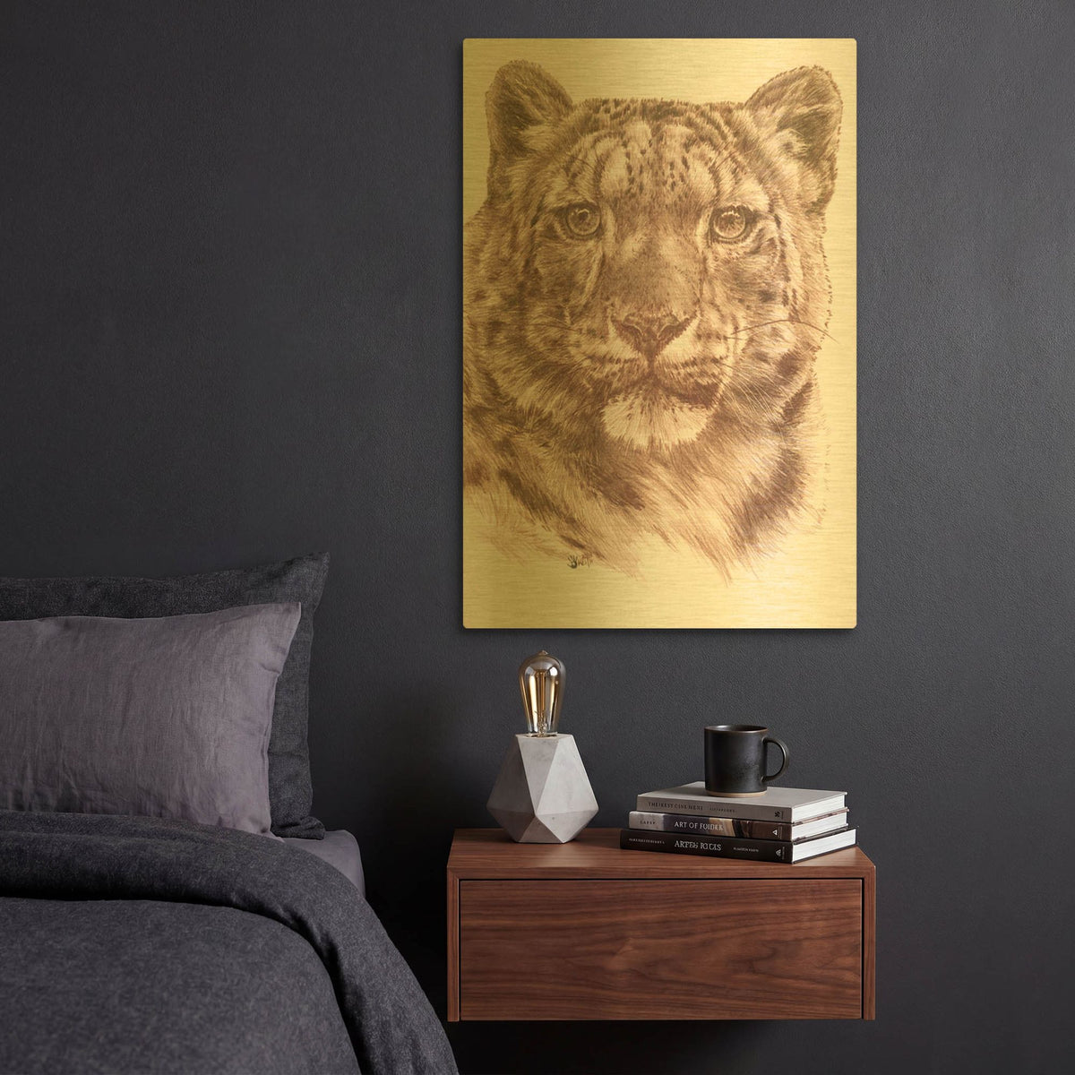 'Splended' By Barbara Keith Gold Metal Wall Art
