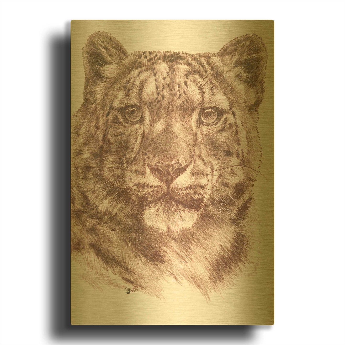 'Splended' By Barbara Keith Gold Metal Wall Art