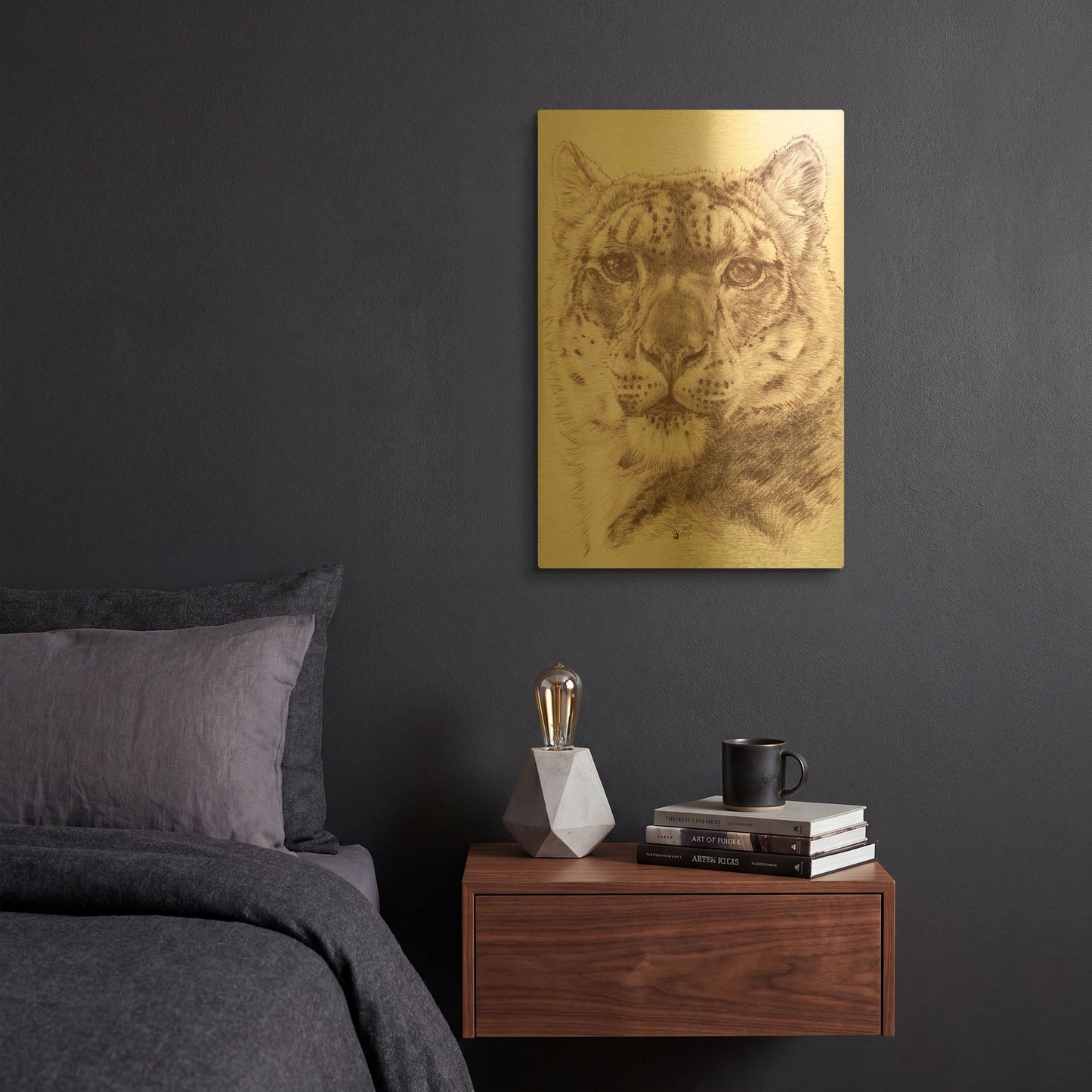 'Striking' By Barbara Keith Gold Metal Wall Art