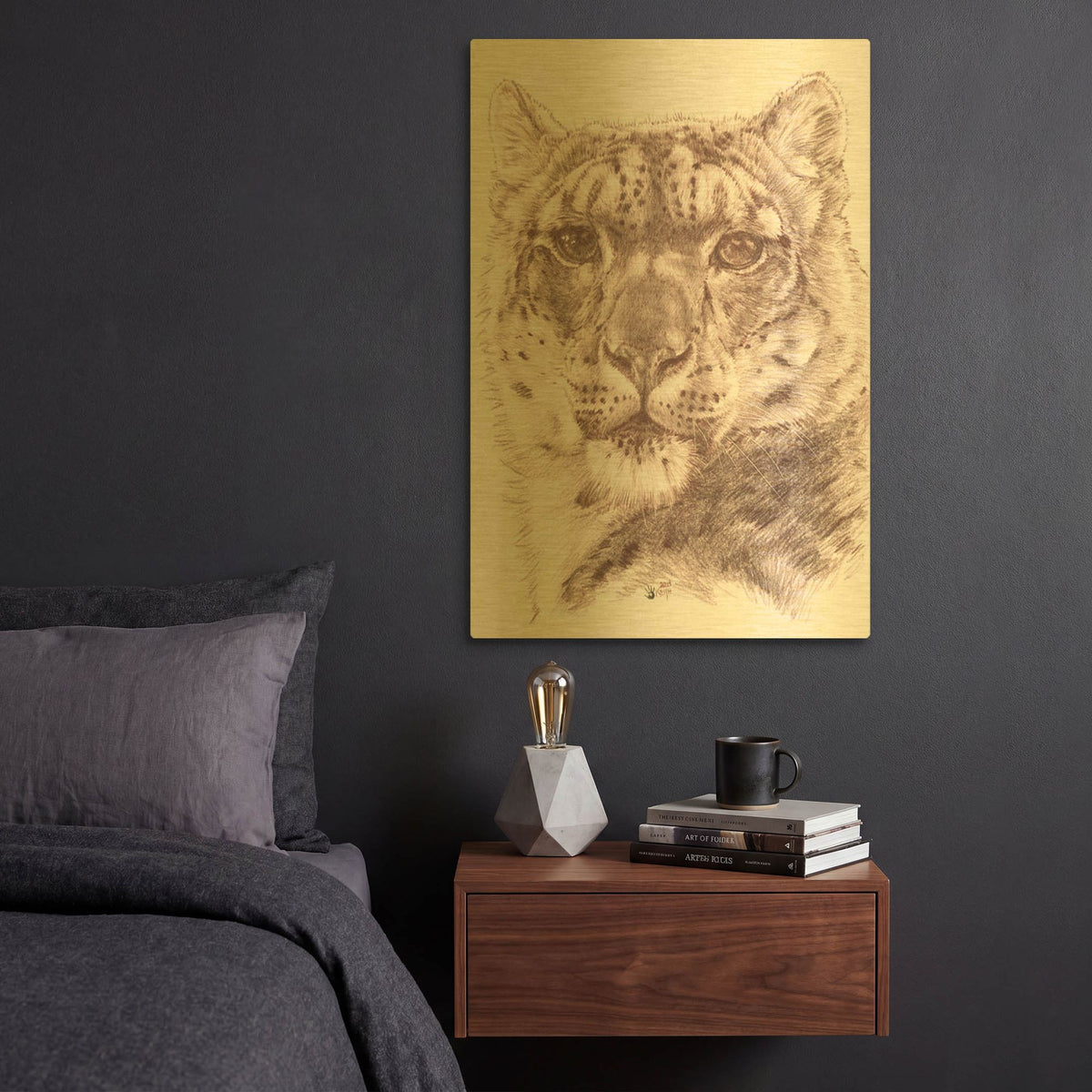 'Striking' By Barbara Keith Gold Metal Wall Art