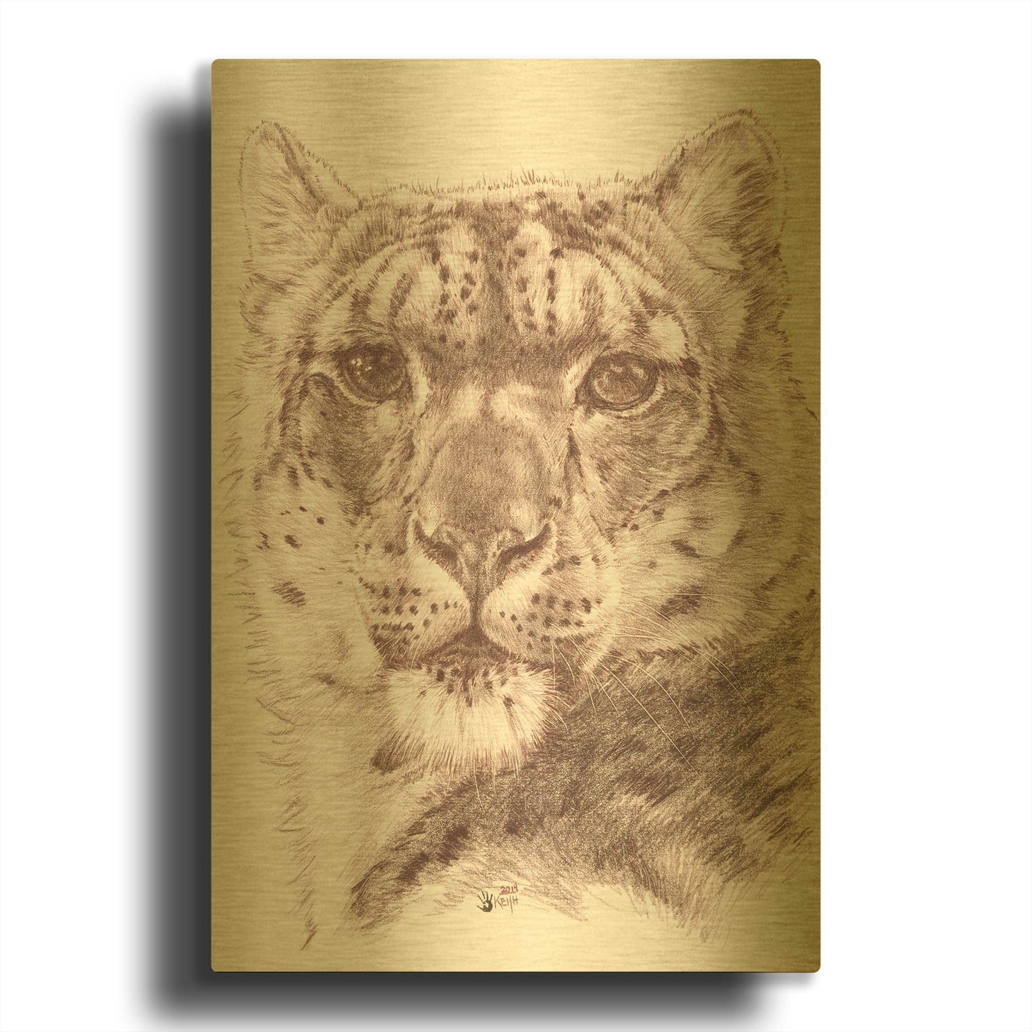 'Striking' By Barbara Keith Gold Metal Wall Art
