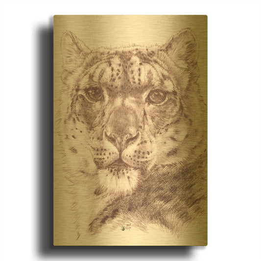 'Striking' By Barbara Keith Gold Metal Wall Art