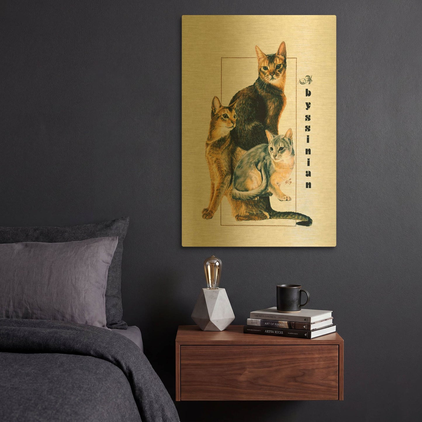 'Abyssinian' By Barbara Keith Gold Metal Wall Art