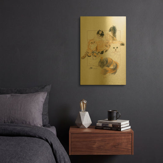 'Persian' By Barbara Keith Gold Metal Wall Art