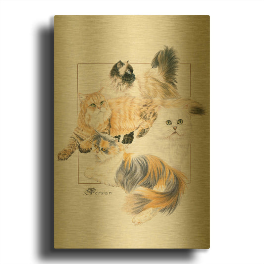 'Persian' By Barbara Keith Gold Metal Wall Art