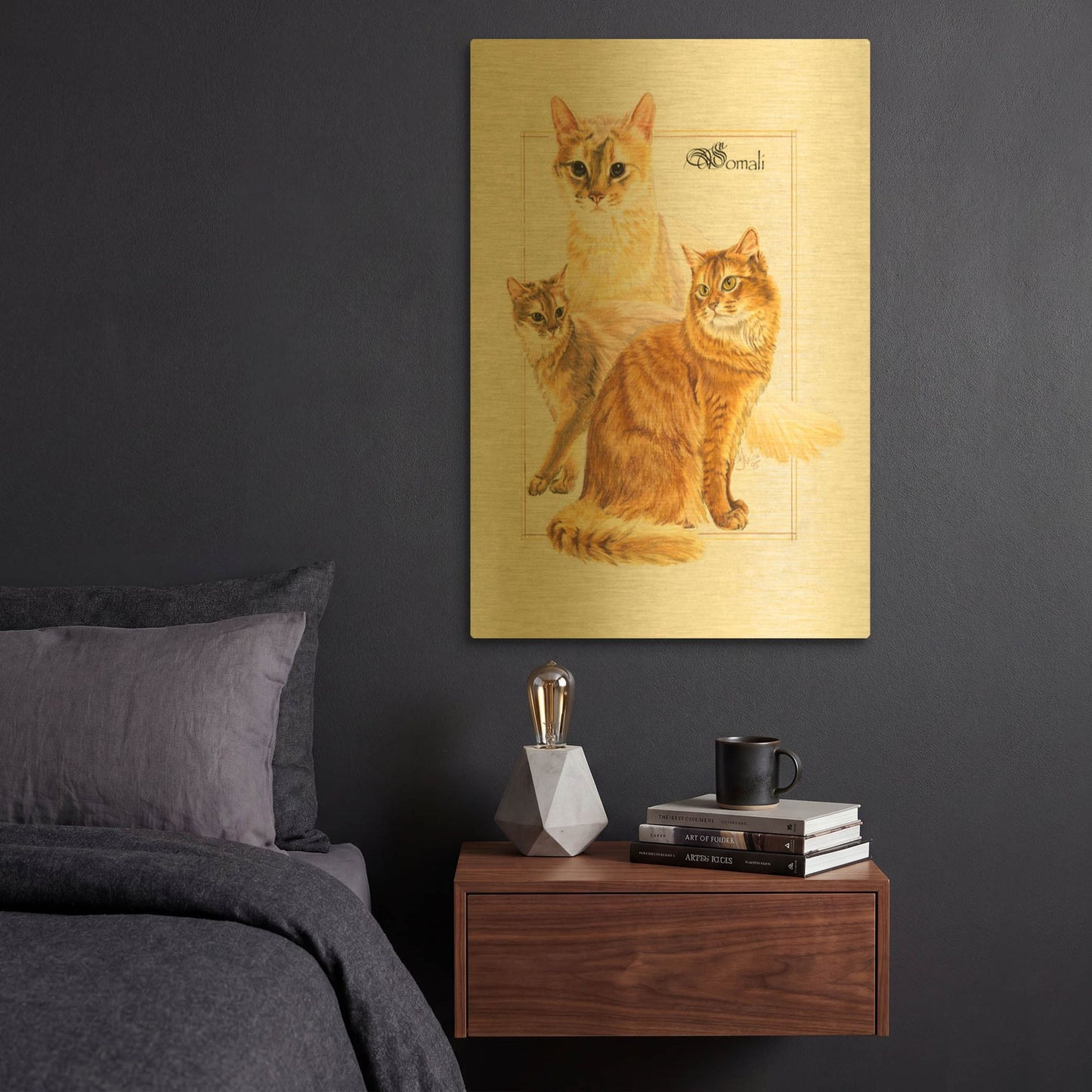 'Somali' By Barbara Keith Gold Metal Wall Art
