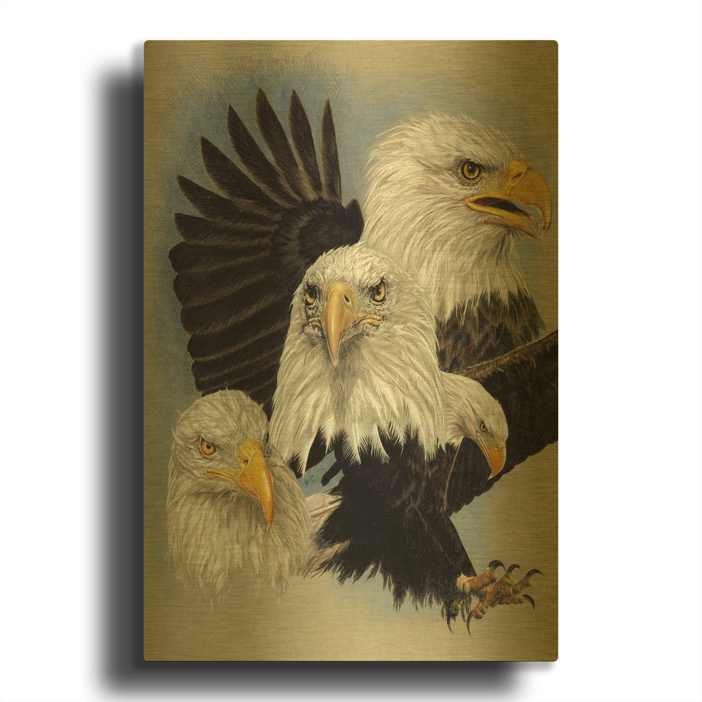 'Valor' By Barbara Keith Gold Metal Wall Art