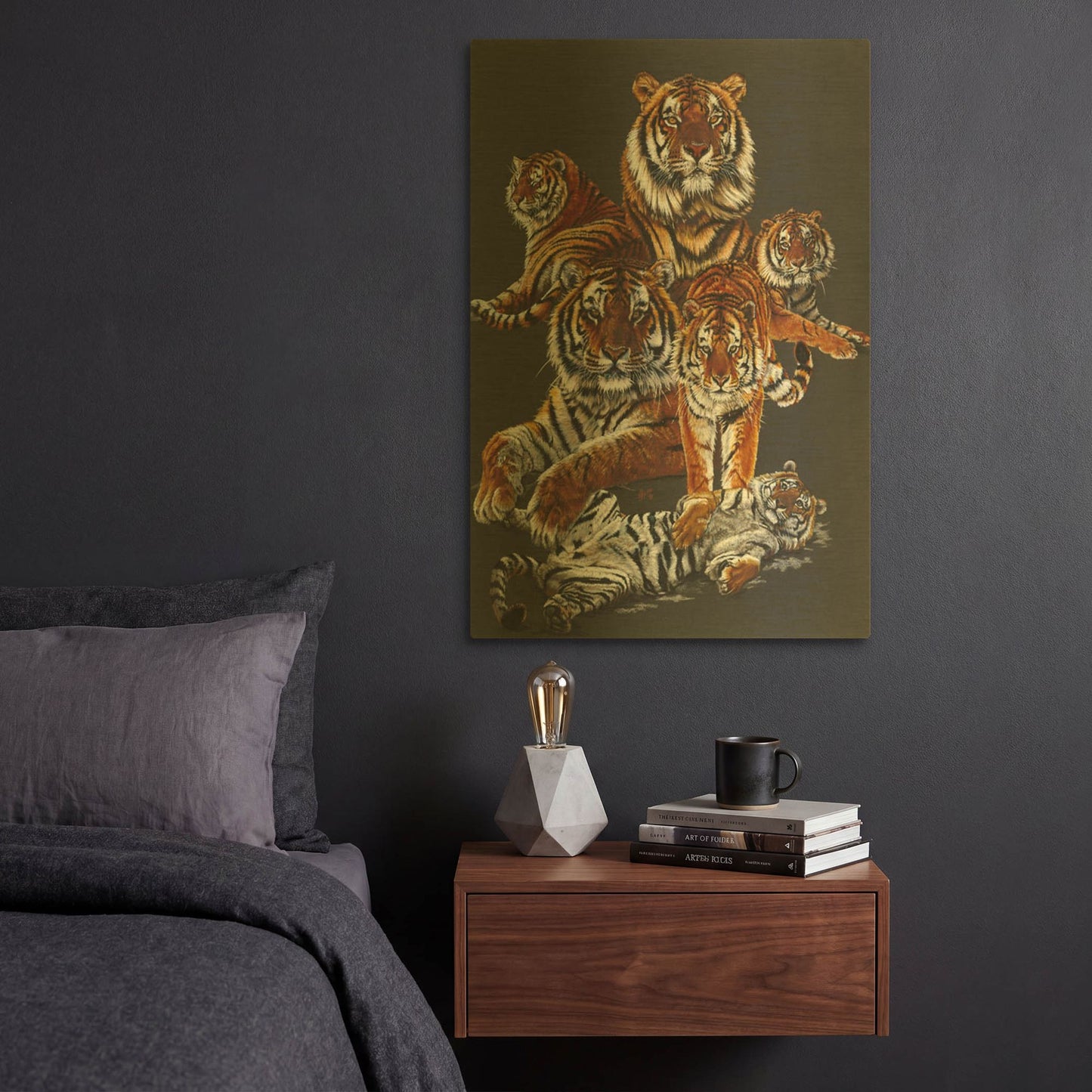 'Dynasty' By Barbara Keith Gold Metal Wall Art