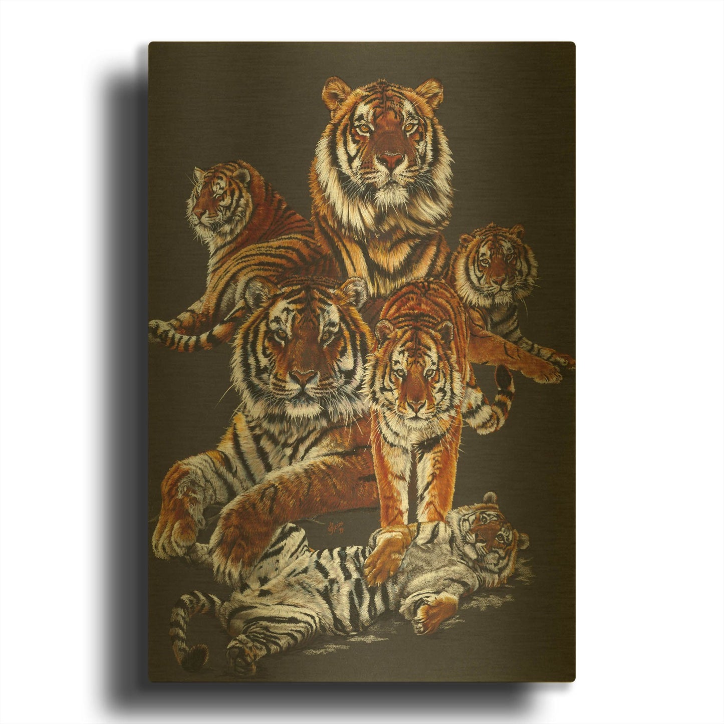 'Dynasty' By Barbara Keith Gold Metal Wall Art