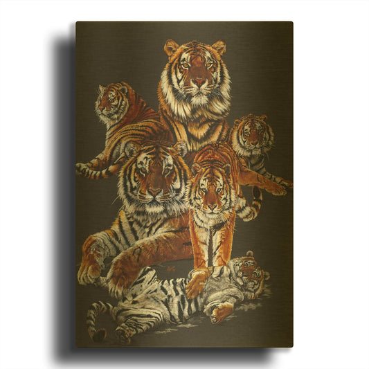 'Dynasty' By Barbara Keith Gold Metal Wall Art
