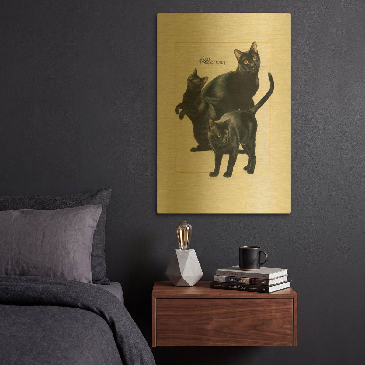 'Bombay' By Barbara Keith Gold Metal Wall Art