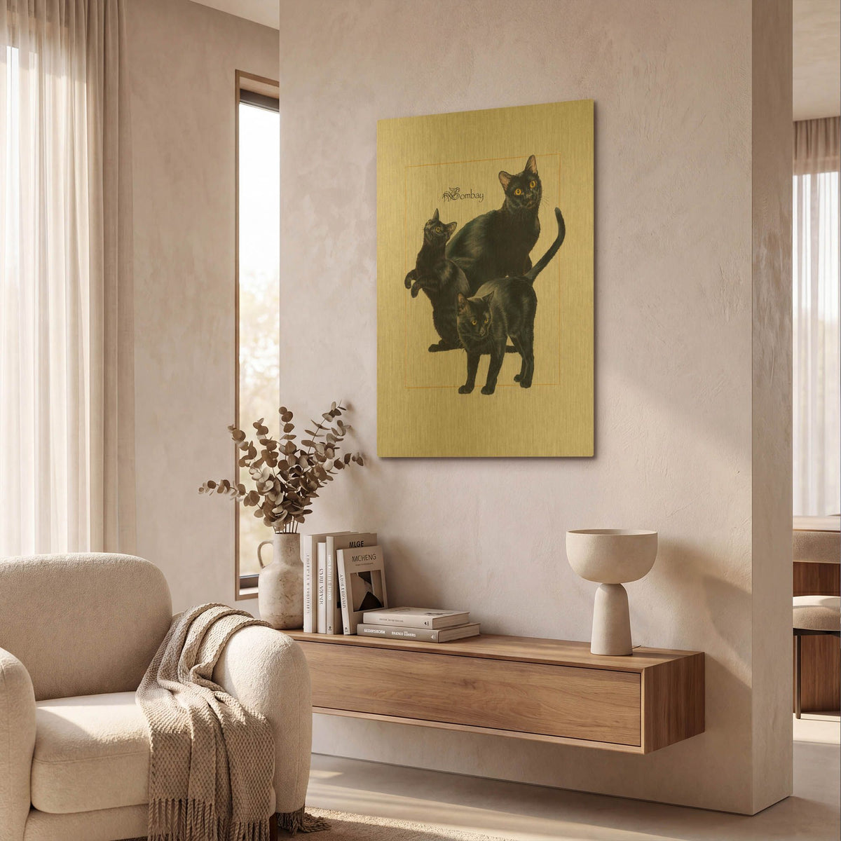 'Bombay' By Barbara Keith Gold Metal Wall Art