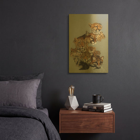 'Awesome' By Barbara Keith Gold Metal Wall Art