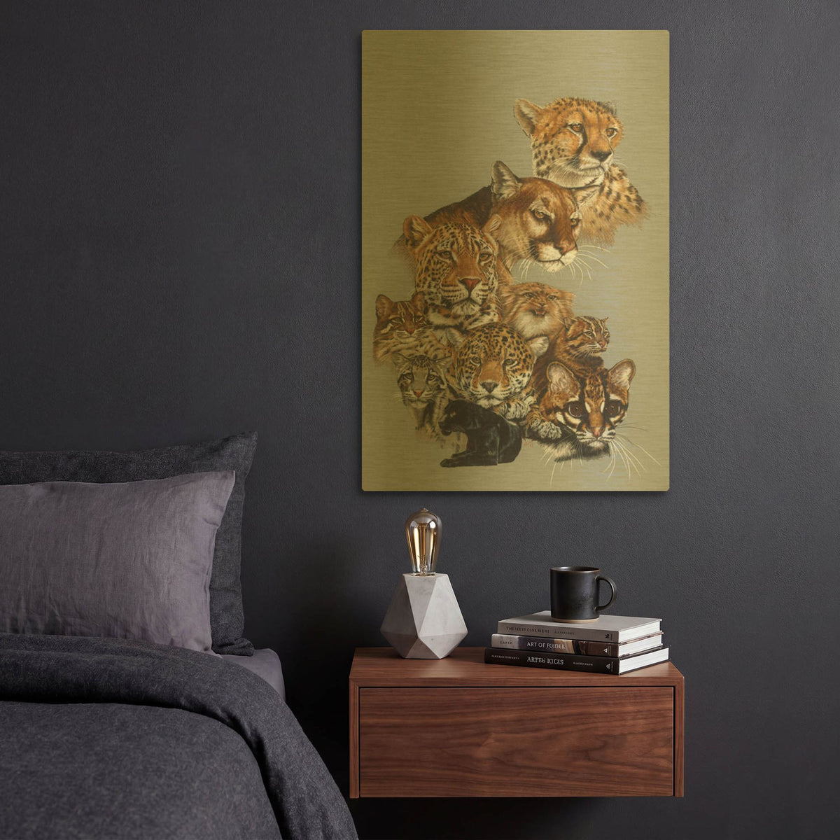 'Awesome' By Barbara Keith Gold Metal Wall Art