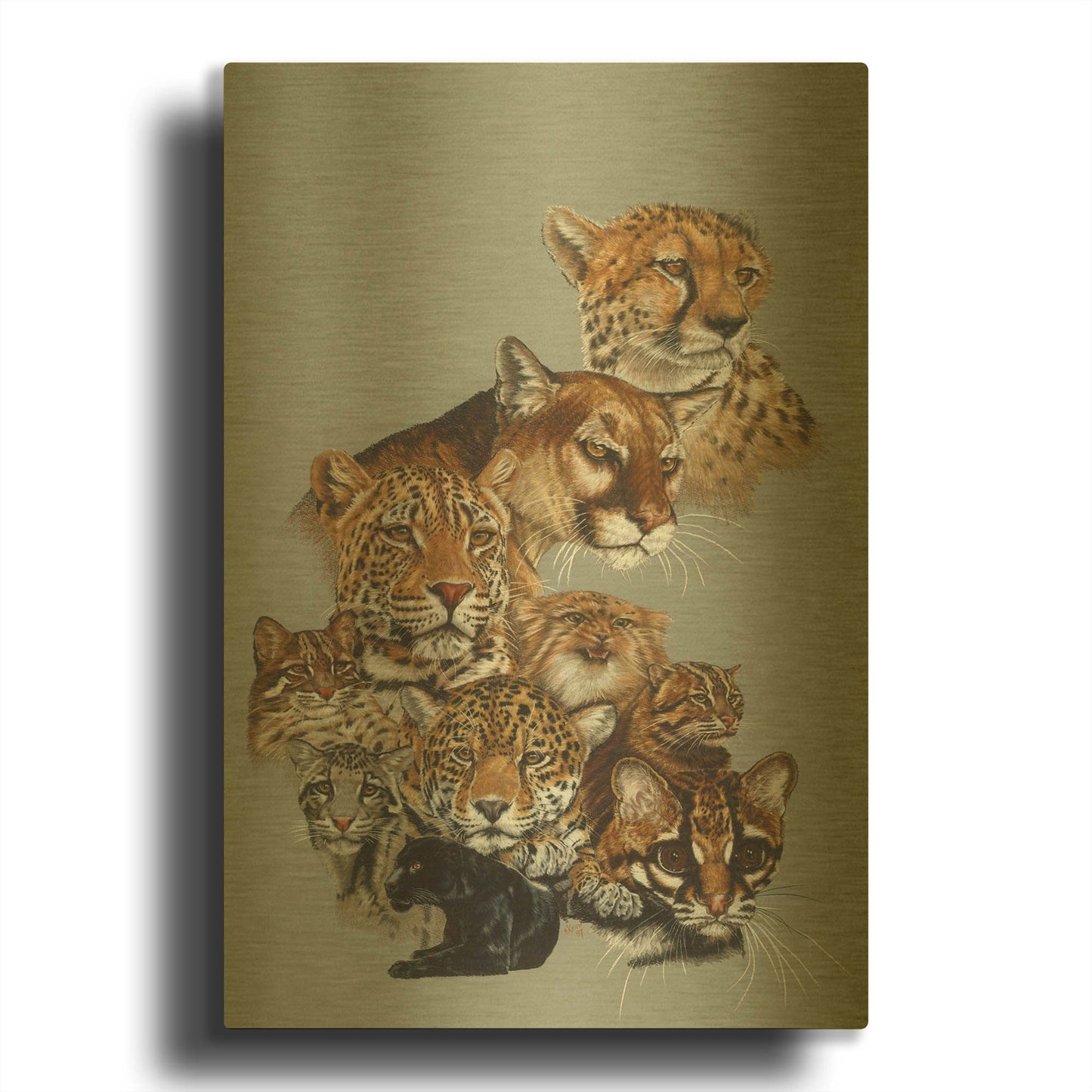 'Awesome' By Barbara Keith Gold Metal Wall Art
