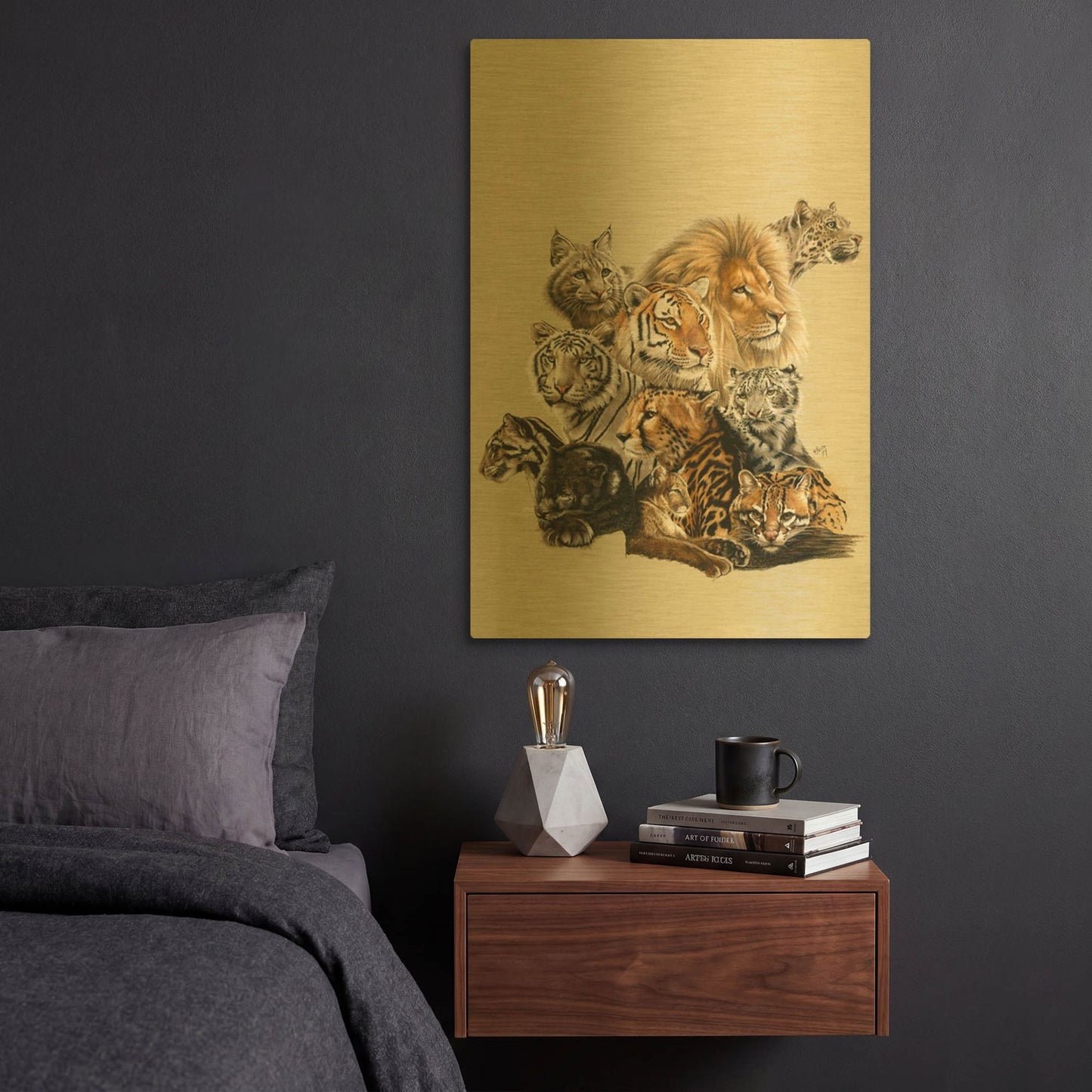 'All In The Family' By Barbara Keith Gold Metal Wall Art