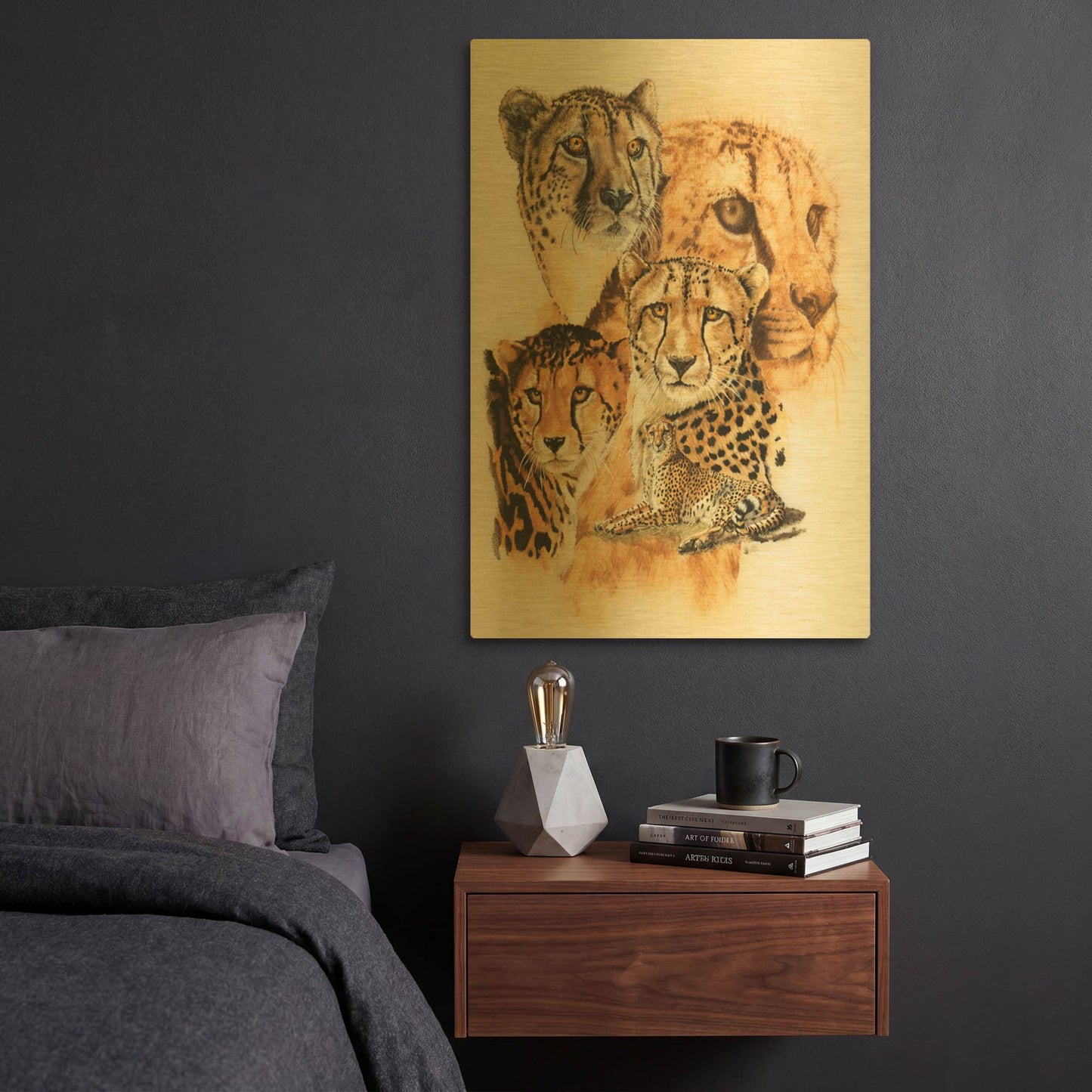 'Expeditious' By Barbara Keith Gold Metal Wall Art