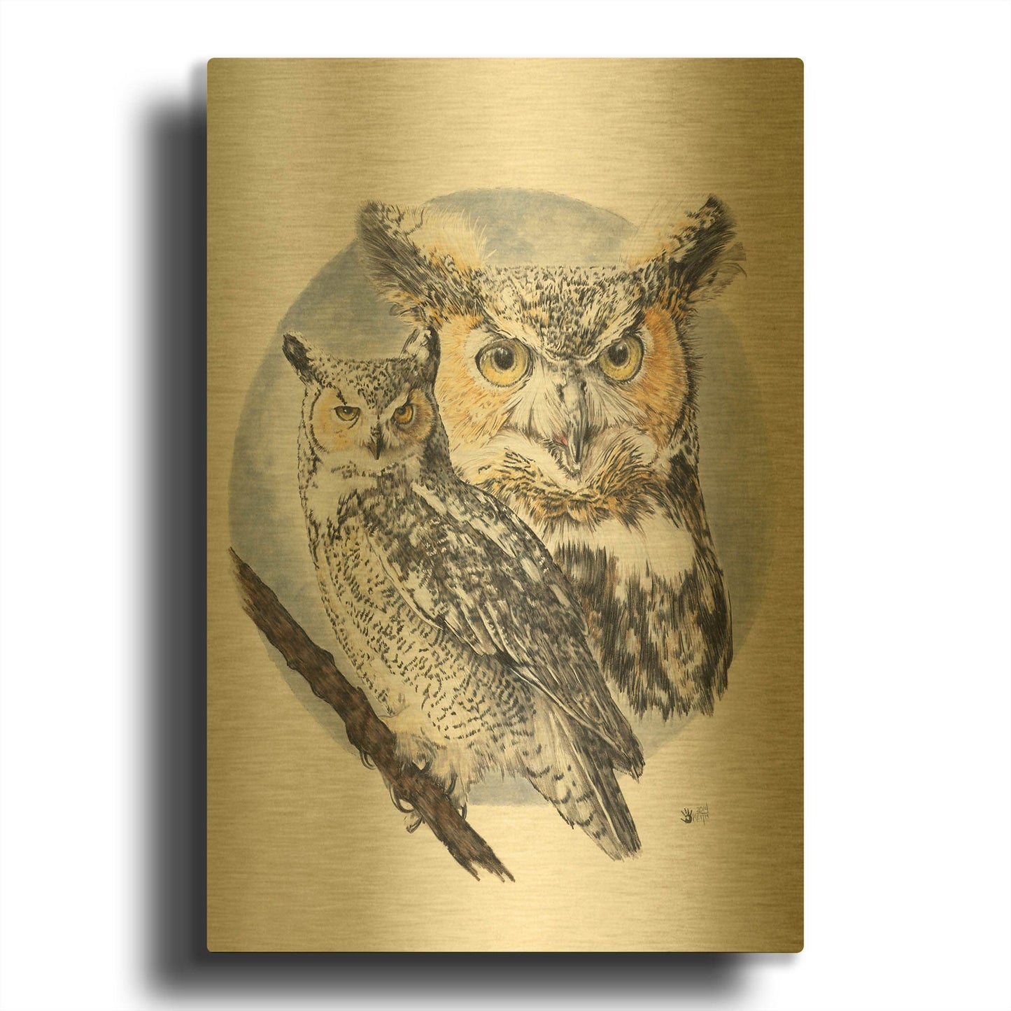 'Intrepid' By Barbara Keith Gold Metal Wall Art