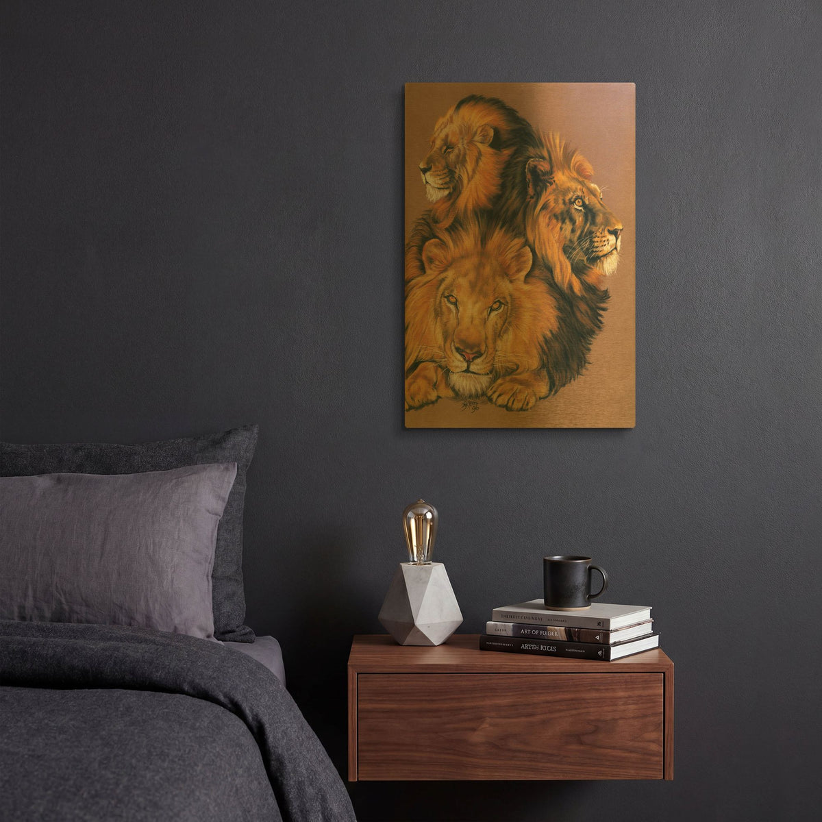 'Shades Of Amber' By Barbara Keith Gold Metal Wall Art