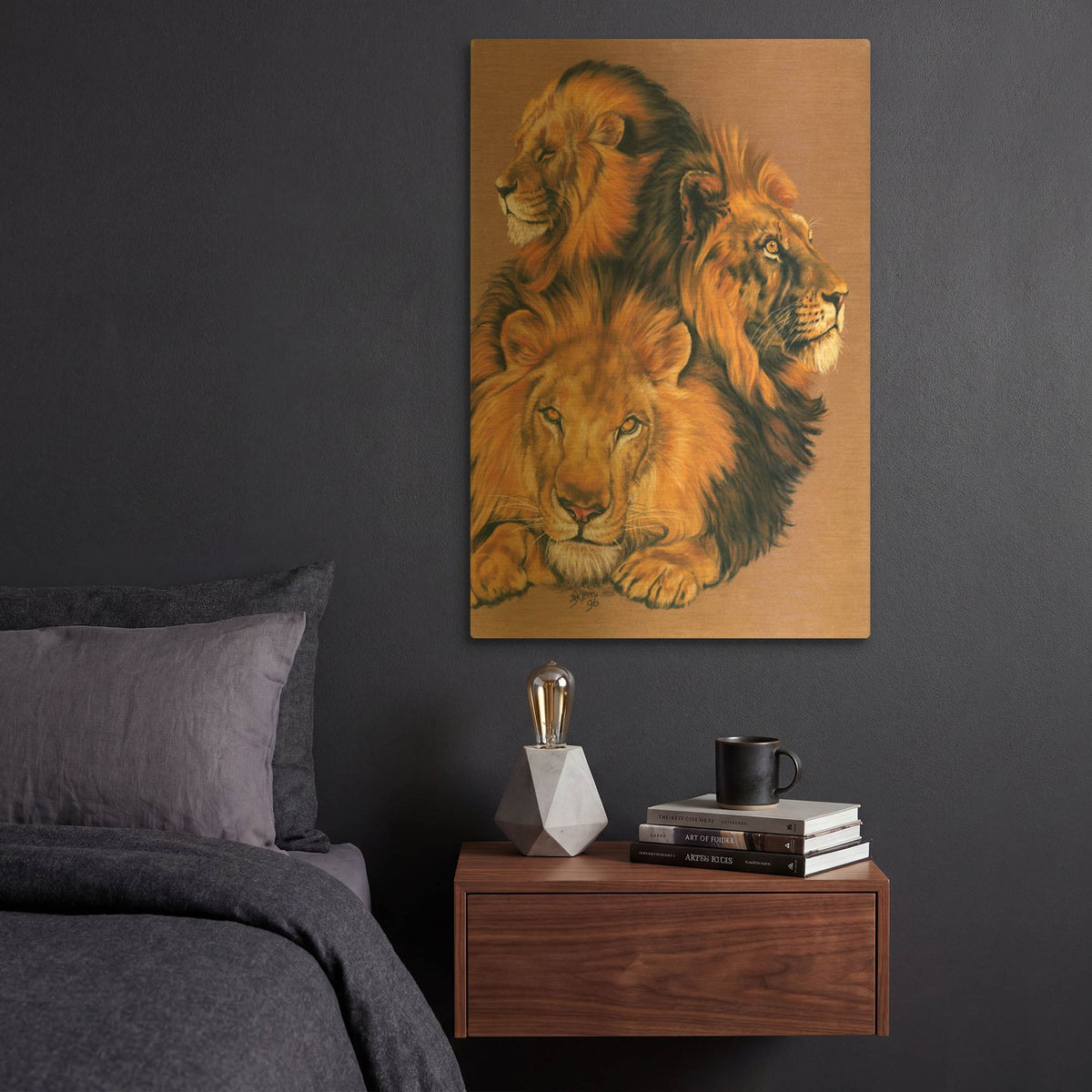 'Shades Of Amber' By Barbara Keith Gold Metal Wall Art