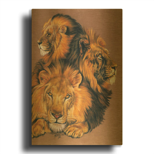 'Shades Of Amber' By Barbara Keith Gold Metal Wall Art
