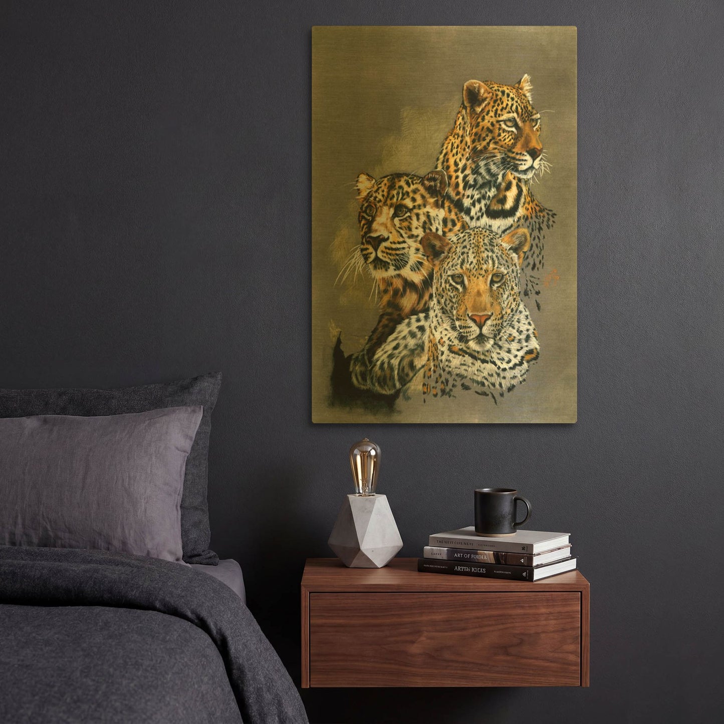 'Shadow Hunter' By Barbara Keith Gold Metal Wall Art