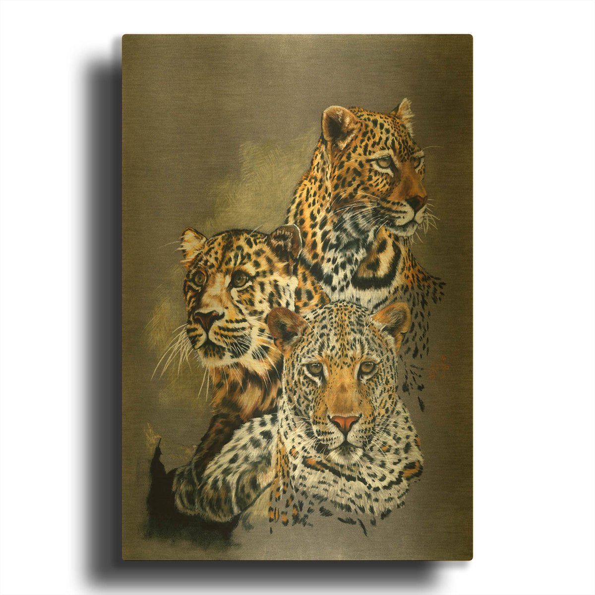 'Shadow Hunter' By Barbara Keith Gold Metal Wall Art