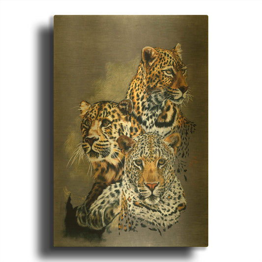 'Shadow Hunter' By Barbara Keith Gold Metal Wall Art