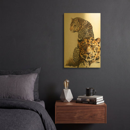 'Scar Face' By Barbara Keith Gold Metal Wall Art