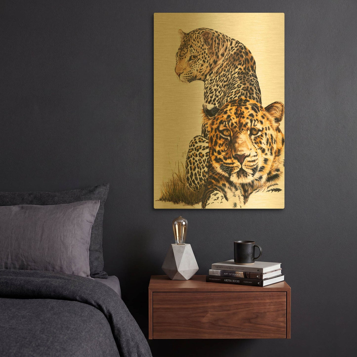 'Scar Face' By Barbara Keith Gold Metal Wall Art
