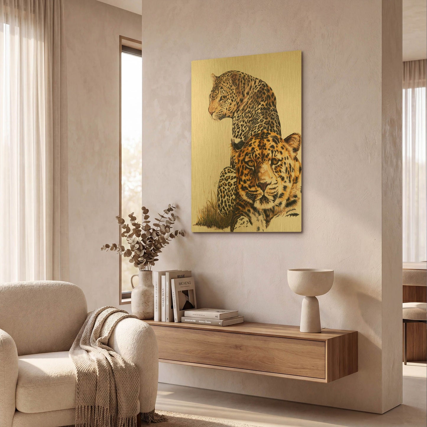 'Scar Face' By Barbara Keith Gold Metal Wall Art