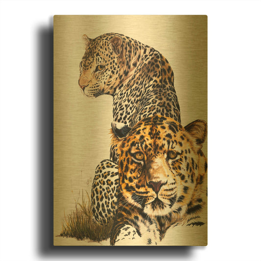 'Scar Face' By Barbara Keith Gold Metal Wall Art